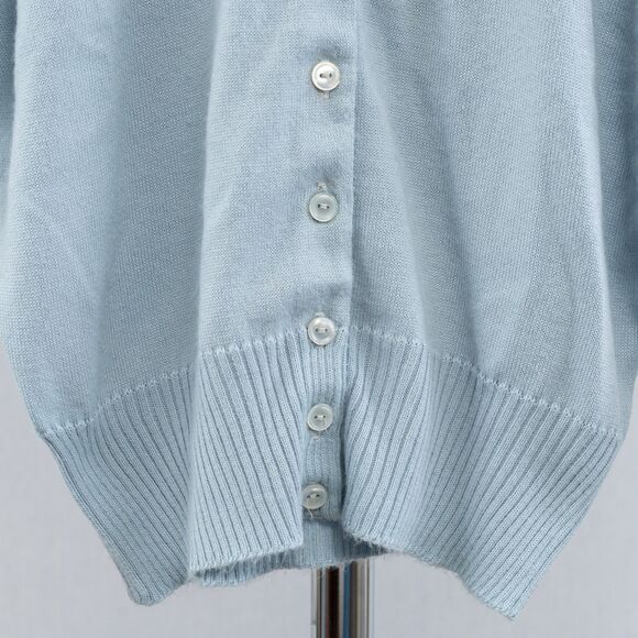 Vintage 70s Glasgo Ltd baby blue cardigan size S - Picture 6 of 8